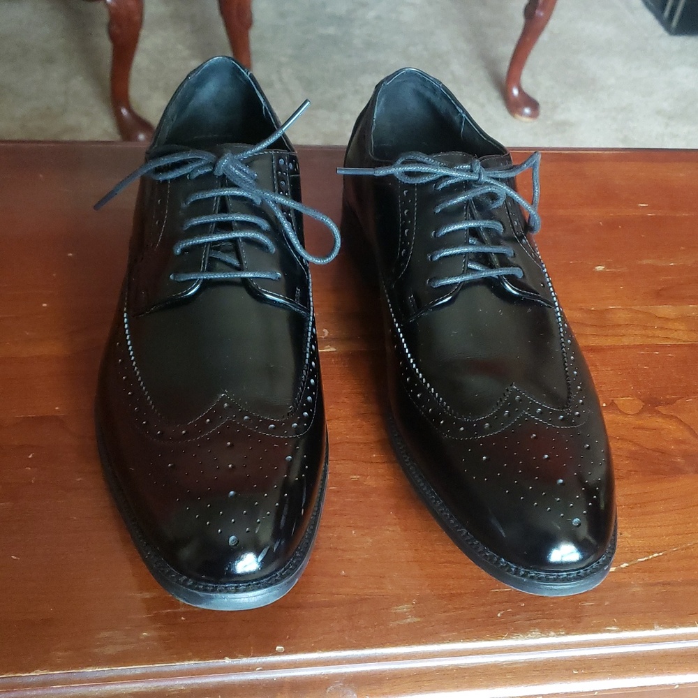 Stacy Adams Glossy Black Derbys
